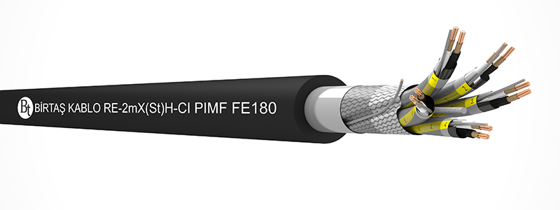 RE-m2X(St)H-CI-PIMF FE180  90°C / 500 V Cu/MT/XLPE/ISCR/OSCR/LSZH/7DW